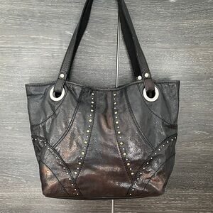 Fossil Two Tone Leather Tote